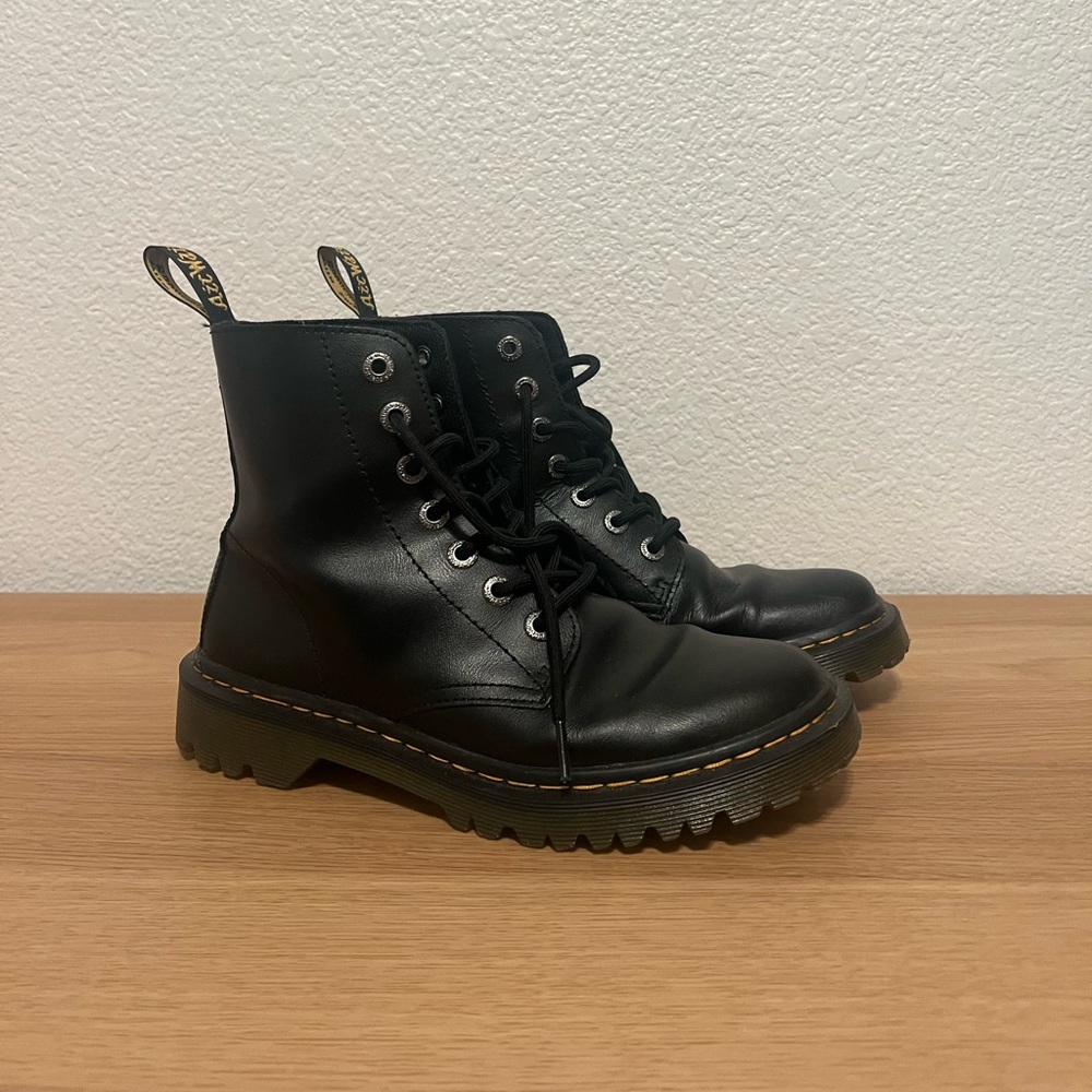 Dr. Martens Luana Black Combat Lace-Up Boots